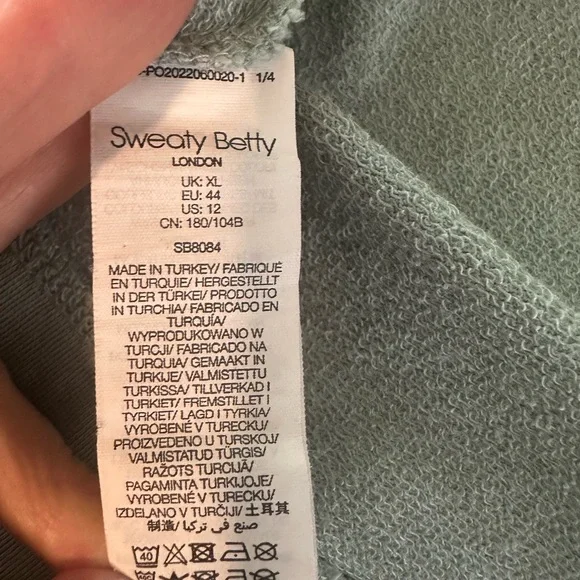 Sweaty Betty After Class Sweatshirt. Size 12 Sage Green. - Picture 10 of 14